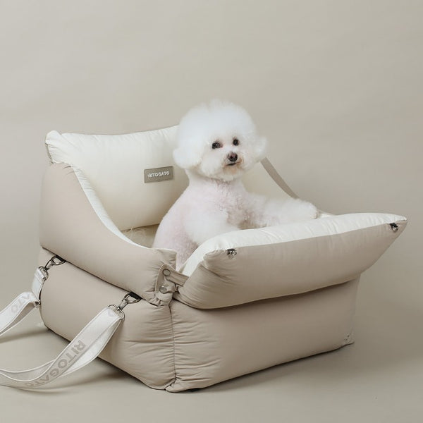 The Pet Travel Car Seat: A Soft, Secure & Shaded Pet Safety Seat with Sunshade.  Special Made For Pet's Protected and Comfortable Journeys 