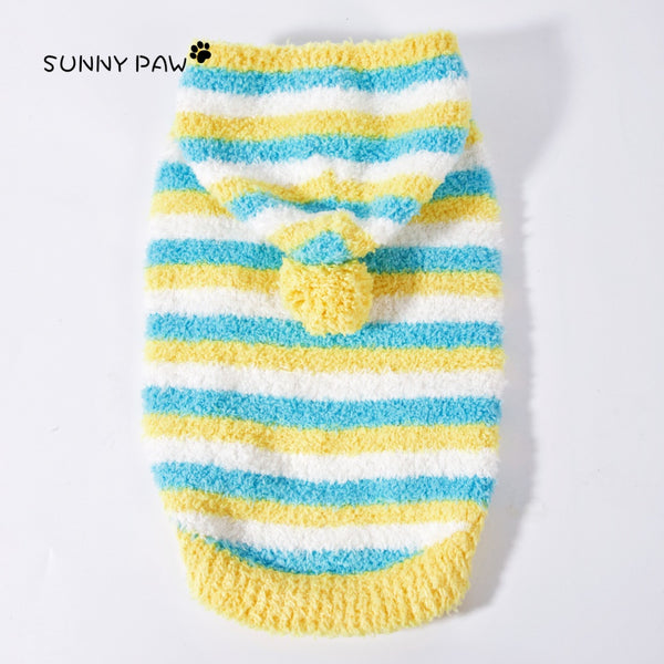 Classic striped  Dog Sweater with Hood
